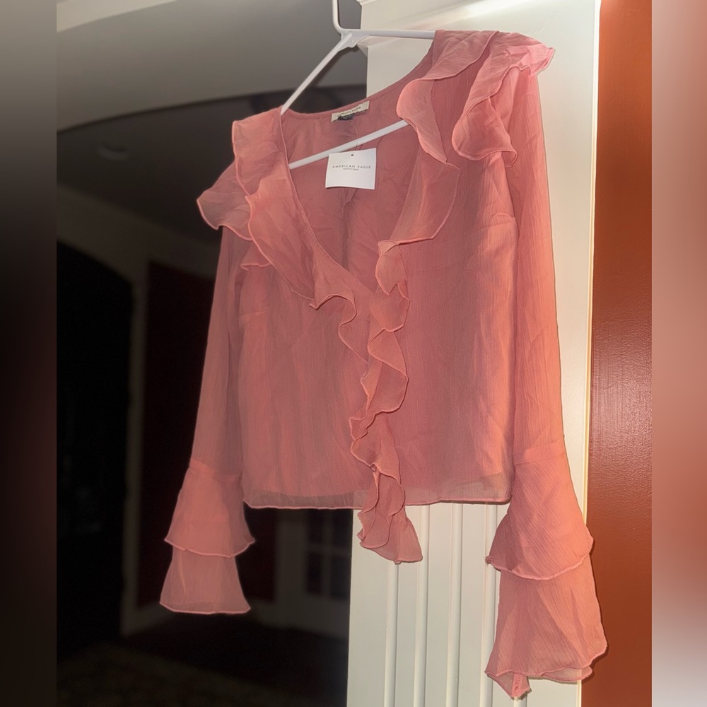 American Eagle Outfitters Pink Ruffled